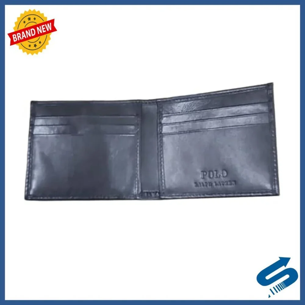 Genuine Leather Bifold Wallet Slim Profile Multiple Card Slots